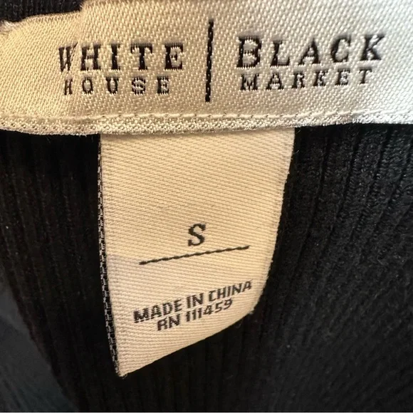 White House Black Market Black Ruffled Tank Top - Picture 4 of 5